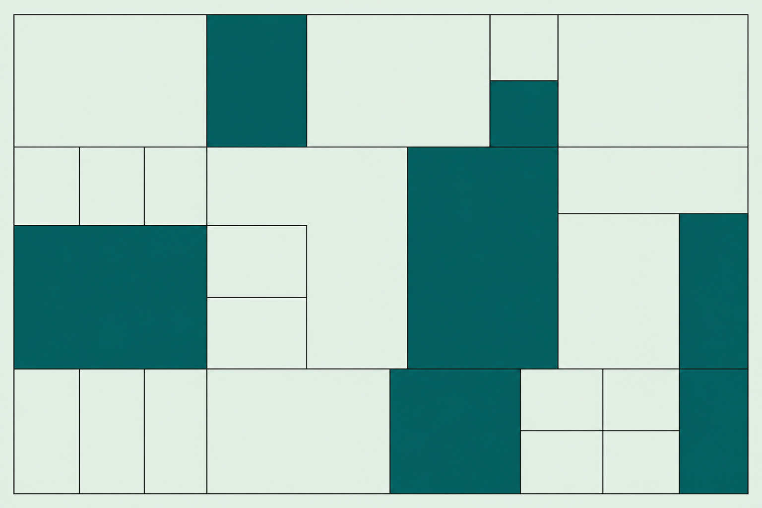 Abstract modular grid representing studios